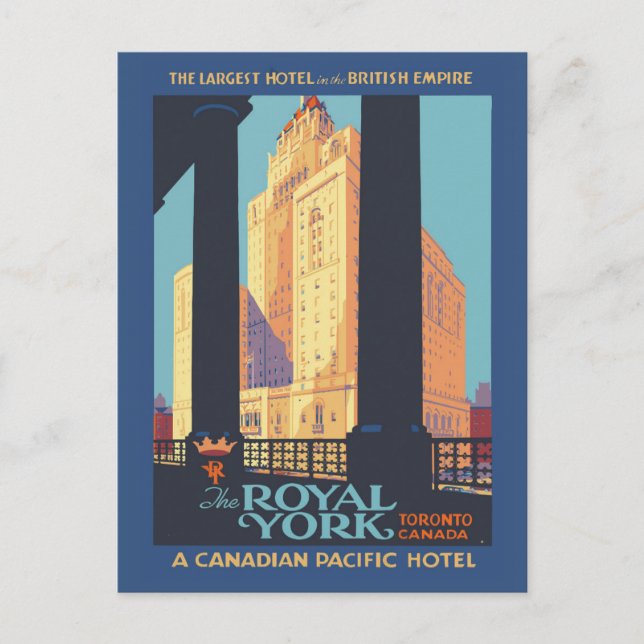 Toronto Canada vintage travel poster Postcard (Front)