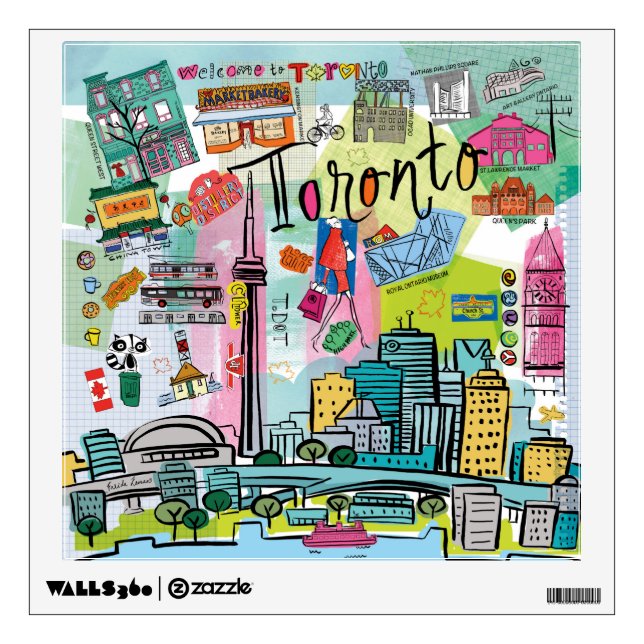 Toronto, Canada Wall Decal (Front)