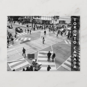 Toronto, Canada: Yonge-Dundas Intersection in B&W Postcard