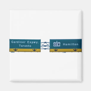 Toronto, Canda street interstate sign Magnet