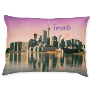 Toronto Capital of Ontario Canada City Skyline Pet Bed