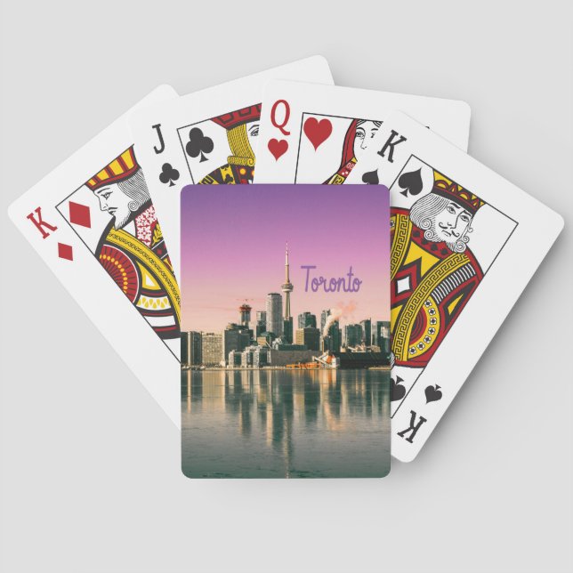 Toronto Capital of Ontario Canada City Skyline Poker Cards (Back)