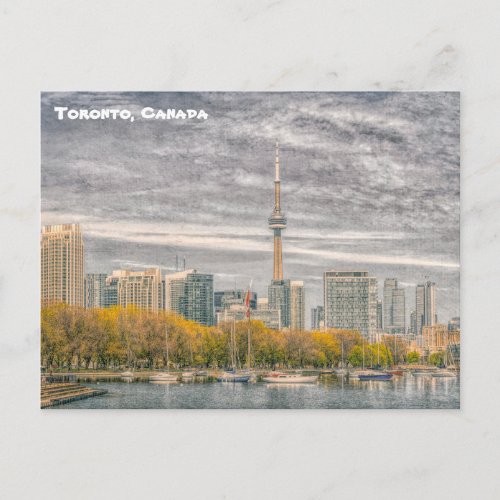 Toronto City Skyline CN Tower Canada Postcard