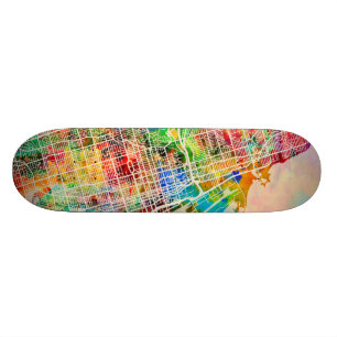 Toronto City Street Map Skateboard