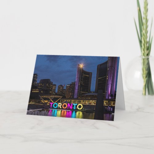 Toronto Colorful Skyline Card