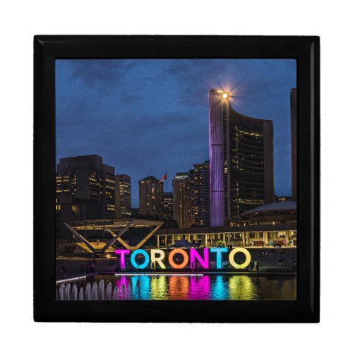 Toronto Colorful Skyline Gift Box