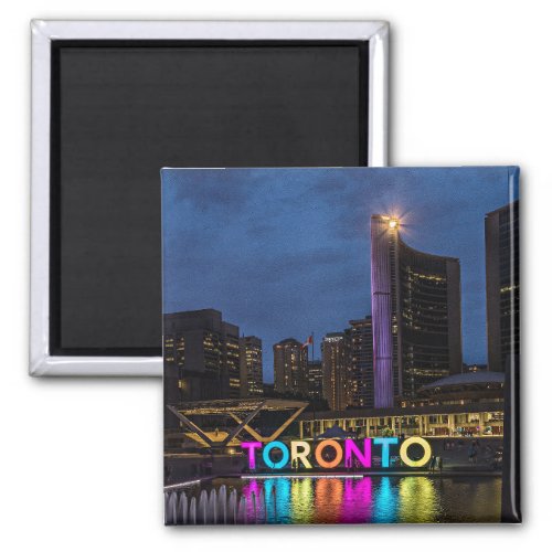 Toronto Colorful Skyline Magnet