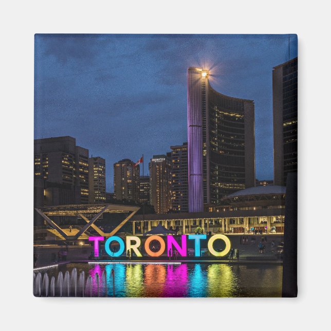 Toronto Colorful Skyline Magnet (Front)