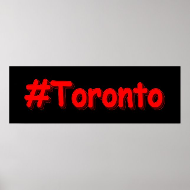 "#Toronto" Cute Design. Buy Now Poster (Front)