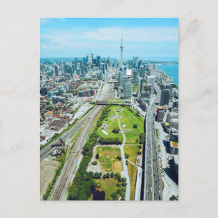 Toronto Downtown Bird's Eye View Postcard