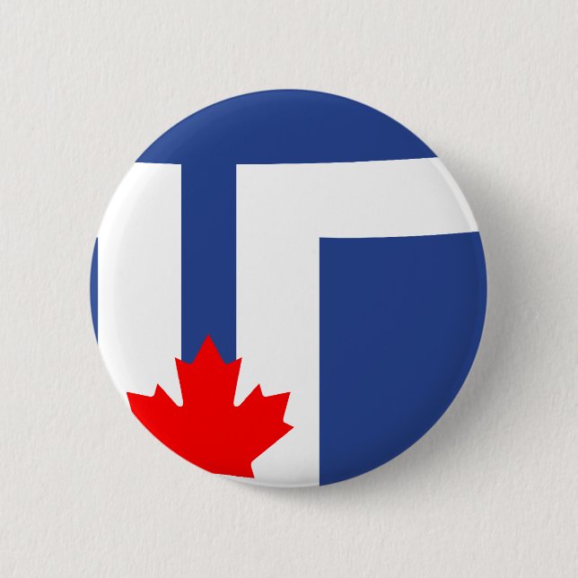Toronto flag pinback button (Front)