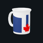 Toronto Flag Pitcher<br><div class="desc">Celebrate civic pride in every pour with this stylish patriotic pitcher featuring the official flag of Toronto, Ontario, Canada! Adorned with the unmistakable design of the Toronto flag, this pitcher displays the bold white stylized “T” that symbolizes both the city's initial and the shape of Toronto’s City Hall, elegantly framing...</div>