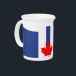 Toronto Flag Pitcher<br><div class="desc">Celebrate civic pride in every pour with this stylish patriotic pitcher featuring the official flag of Toronto, Ontario, Canada! Adorned with the unmistakable design of the Toronto flag, this pitcher displays the bold white stylized “T” that symbolizes both the city's initial and the shape of Toronto’s City Hall, elegantly framing...</div>