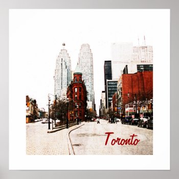 Toronto Flat Iron Building On Front Street Poster by myworldtravels at Zazzle