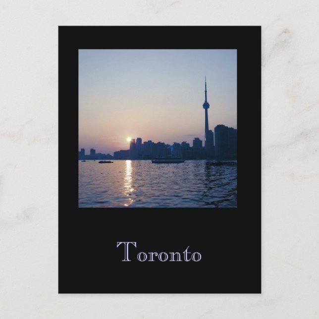 Toronto Harborfront sunset Postcard (Front)