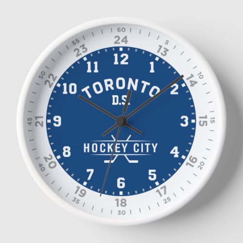 Toronto Hockey City 24 Hour Wall Clock
