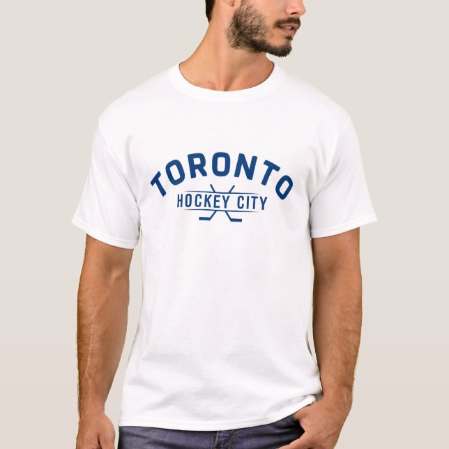 Toronto Hockey City Blue logo T-Shirt (Front)