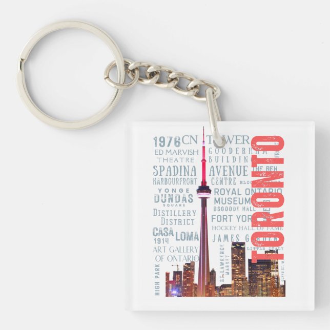 Toronto Iconic Landmarks Keychain (Front)