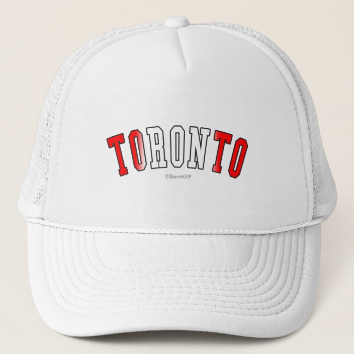 Toronto in Canada National Flag Colors Hat