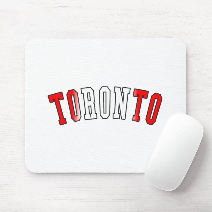 Toronto in Canada National Flag Colors Mouse Pad