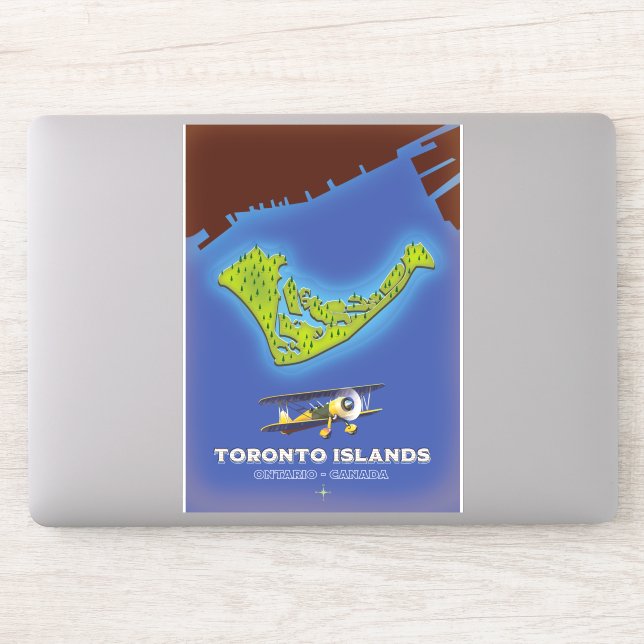 Toronto Islands, Ontario, Canada map Sticker (Computer)