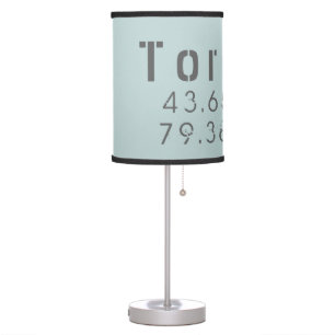 Toronto Latitude Longitude Table Lamp