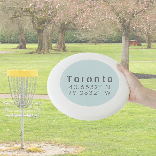 Toronto Latitude Longitude Wham-O Frisbee (Creator Uploaded)