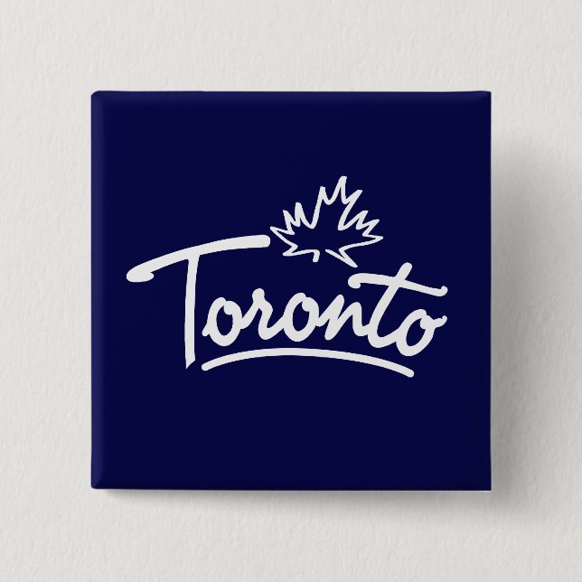 Toronto Leaf Script Button (Front)