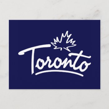 Toronto Leaf Script Postcard by TurnRight at Zazzle