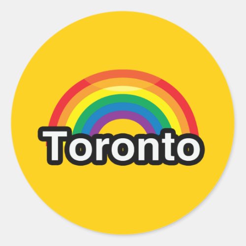 TORONTO LGBT PRIDE RAINBOW CLASSIC ROUND STICKER
