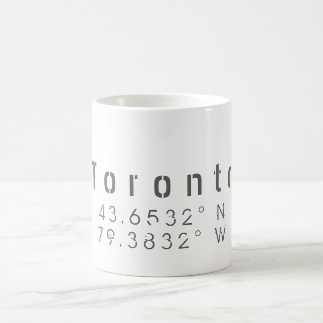 Toronto Longitude Latitude Mug (Center)