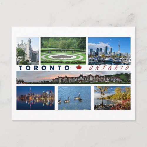Toronto Ontario Canada Tourist Postcard Multiview