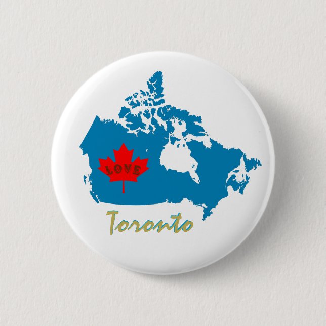 Toronto Ontario Customize Canada pin button (Front)