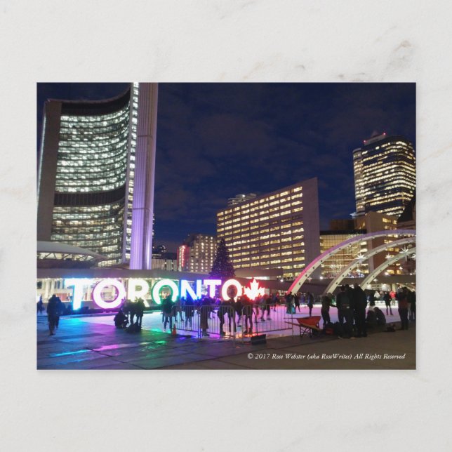 Toronto Pan Am Sign & Maple Leaf by RoseWrites Postcard (Front)