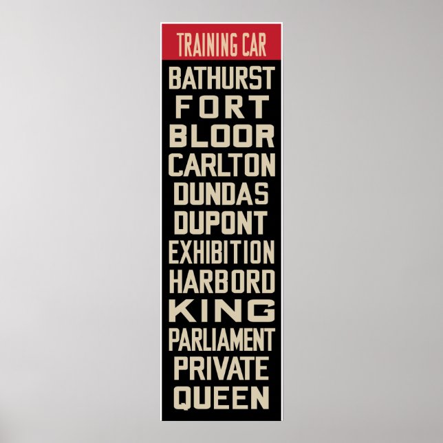 Toronto PCC Replica Rollsign (Part I) Poster (Front)