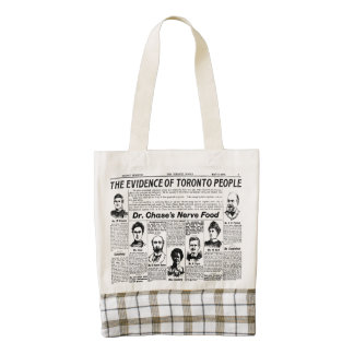 Toronto people vintage newspaper bag