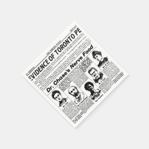 Toronto people vintage newspaper napkins