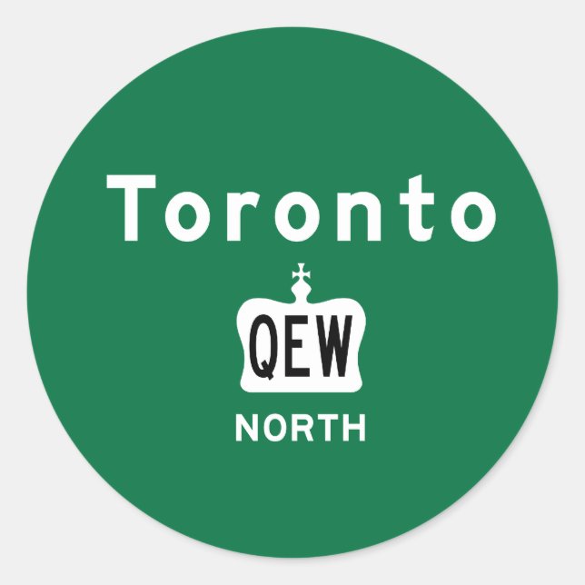 Toronto QEW Classic Round Sticker (Front)