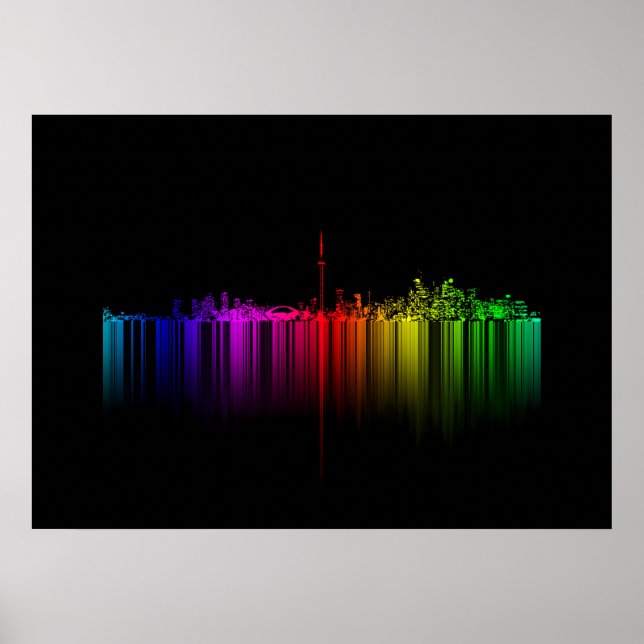 Toronto Rainbow Blur Repost Poster (Front)