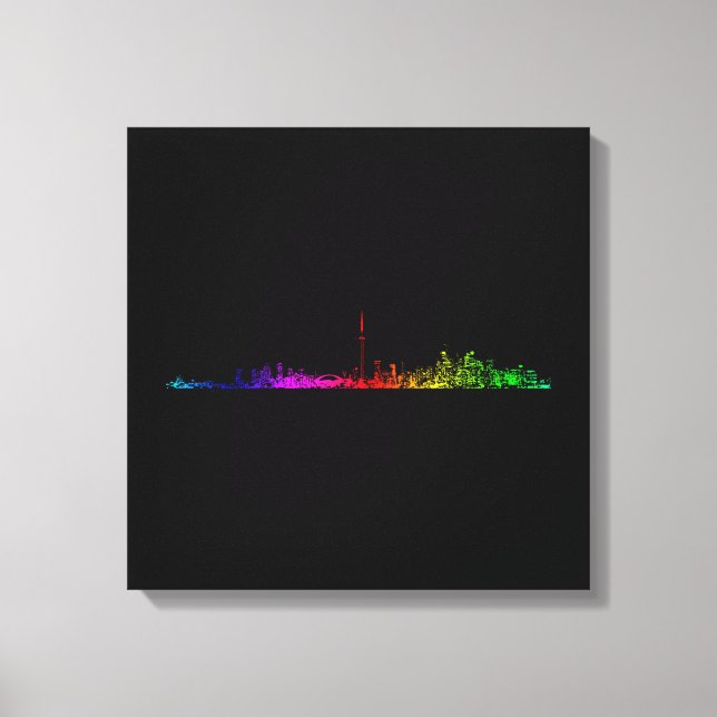 Toronto Rainbow Canvas Print (Front)