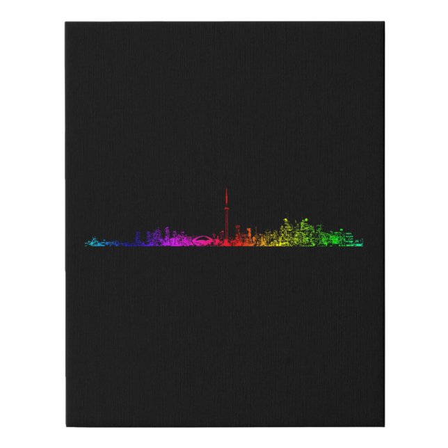 Toronto Rainbow Faux Canvas Print (Front)