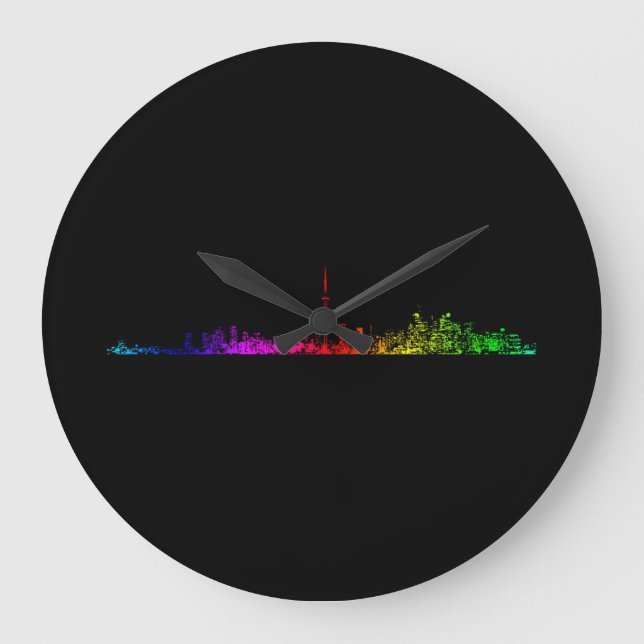 Toronto Rainbow Large Clock (Front)