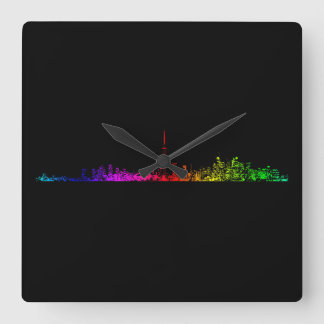 Toronto Rainbow Square Wall Clock