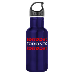Toronto Red Aloha Bands Dark Color Stainless Steel Water Bottle