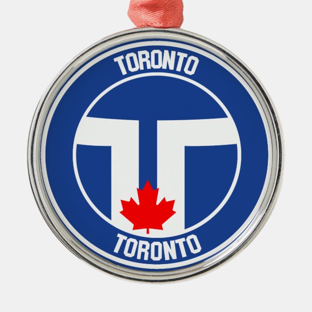 Toronto Round Emblem Metal Ornament (Front)