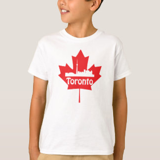 Toronto skyline and maple leaf T-Shirt