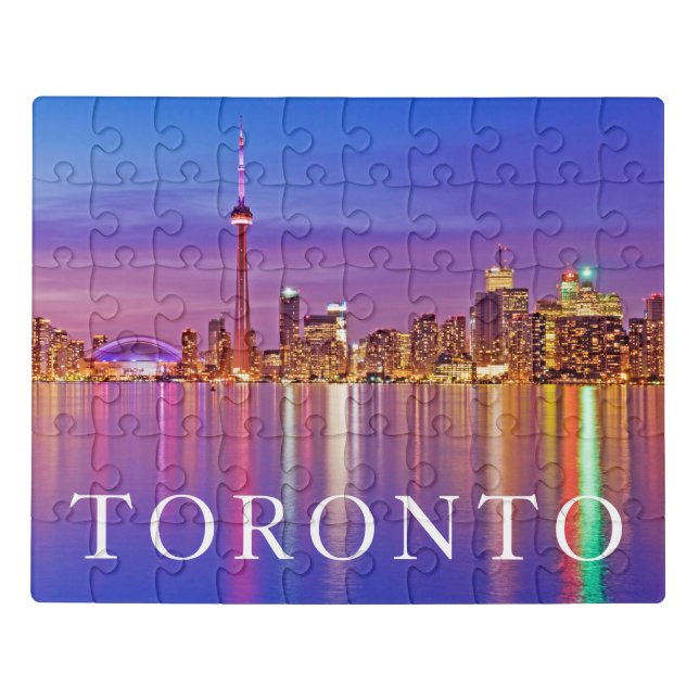 Toronto Skyline at Dusk Jigsaw Puzzle (Puzzle Horizontal)