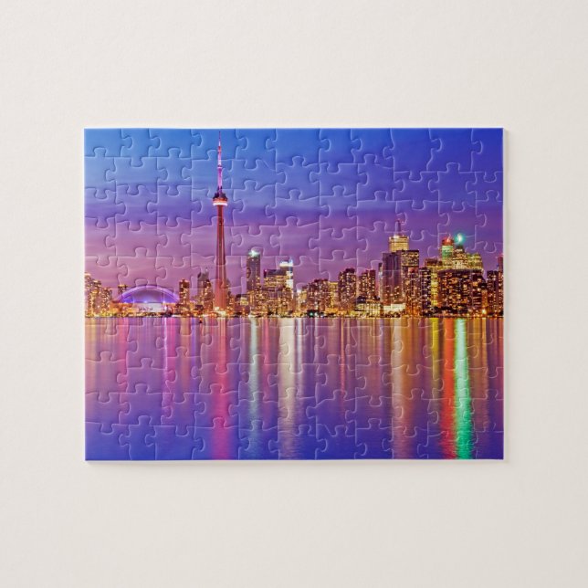 Toronto Skyline at Dusk Jigsaw Puzzle (Horizontal)