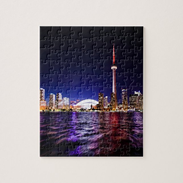 Toronto Skyline at Night Jigsaw Puzzle (Vertical)
