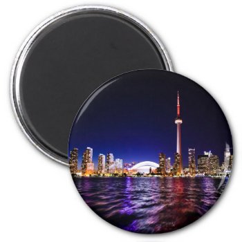 Toronto Skyline At Night Magnet by Theraven14 at Zazzle